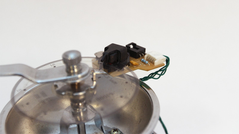 Coffee Grinder, detail of the sensor